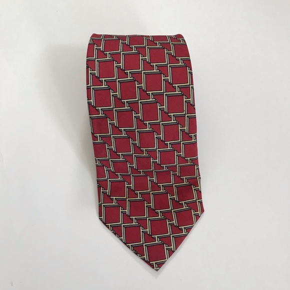 Hermes | Accessories | Hermes Tie 749 Fa Red Classic 0 Soie Necktie ...